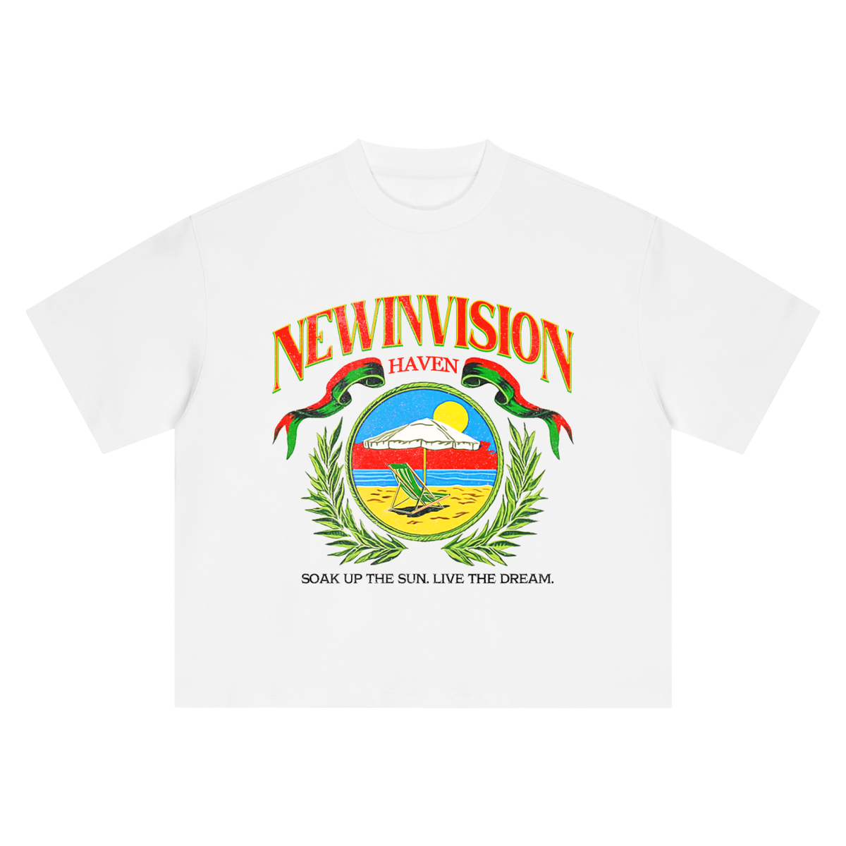 “COASTAL HAVEN” oversized Boxy tee
