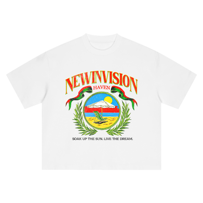 “COASTAL HAVEN” oversized Boxy tee