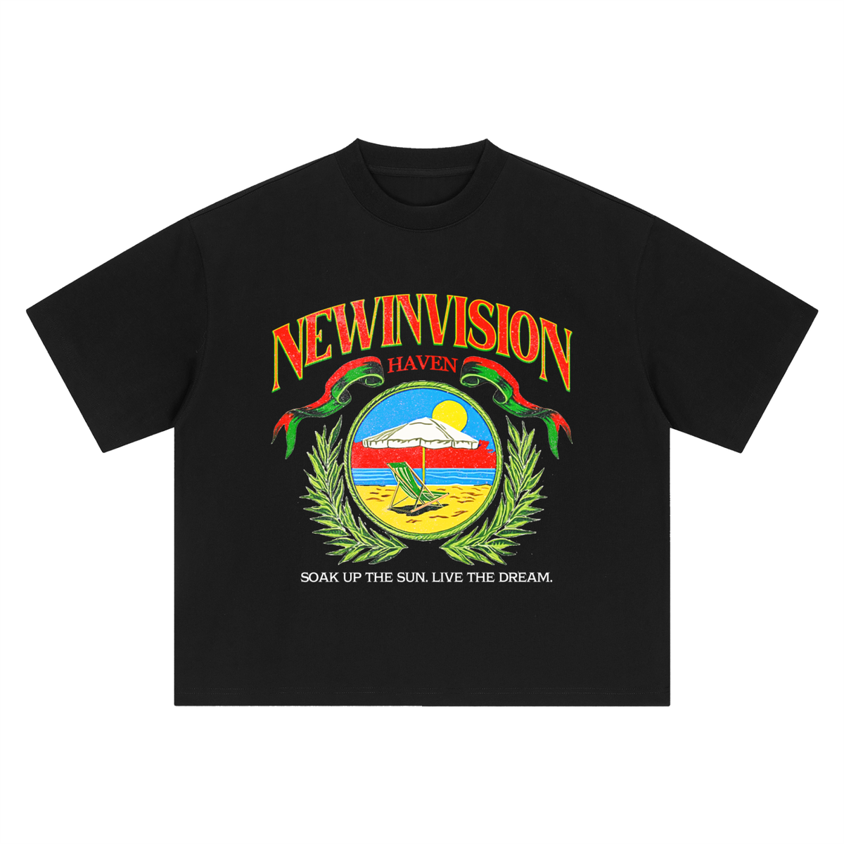 “COASTAL HAVEN” oversized Boxy tee