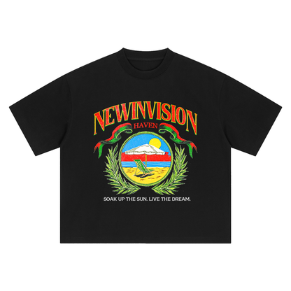 “COASTAL HAVEN” oversized Boxy tee