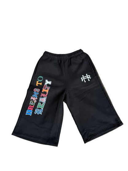 "Dreams to Reality" Three-quarter Sweatpants