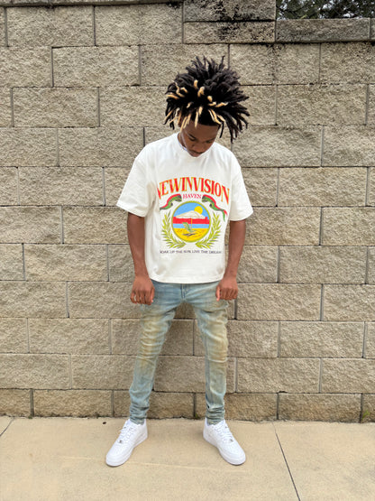 “COASTAL HAVEN” oversized Boxy tee