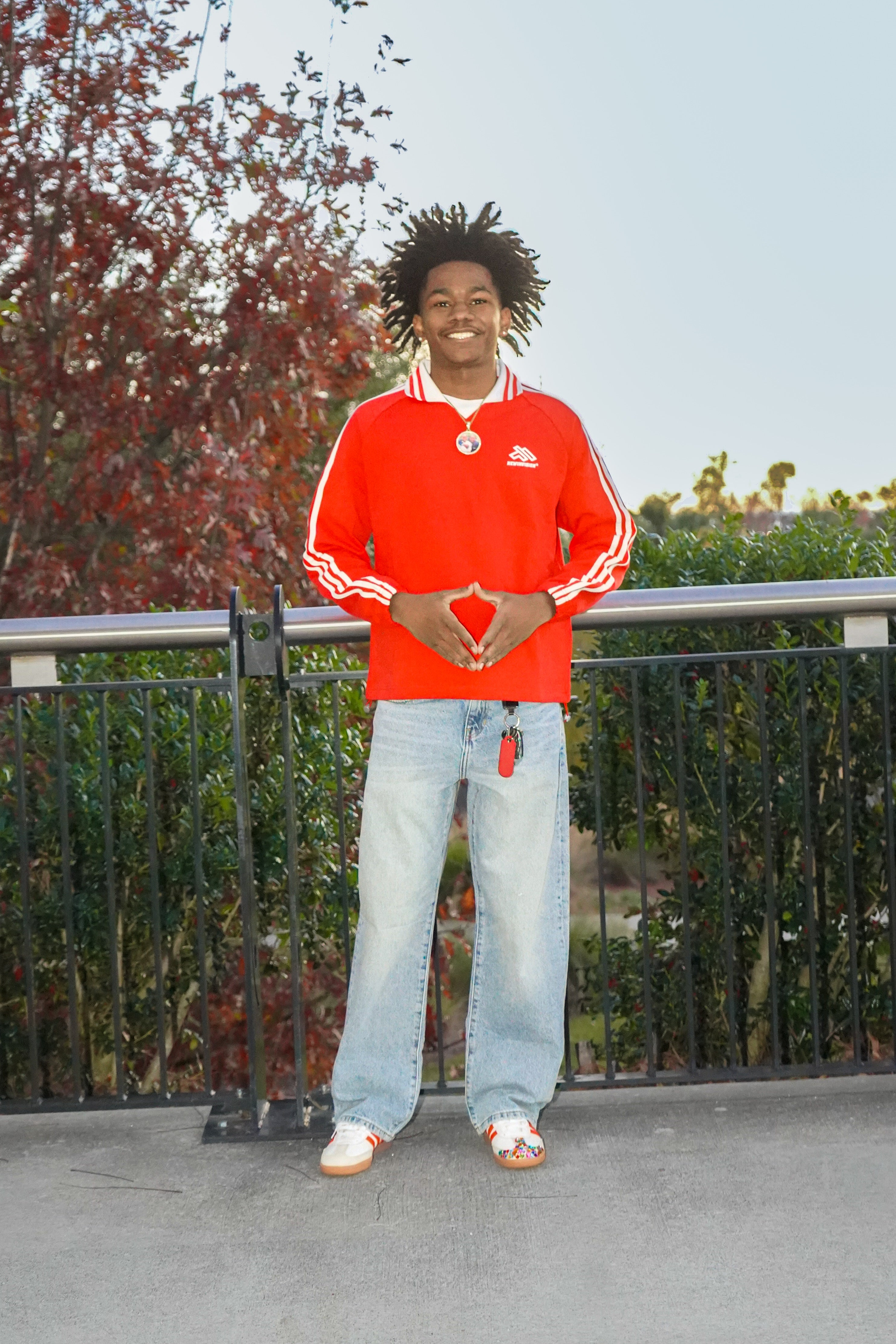 Newinvision Striped Lapel Collar Sweatshirt