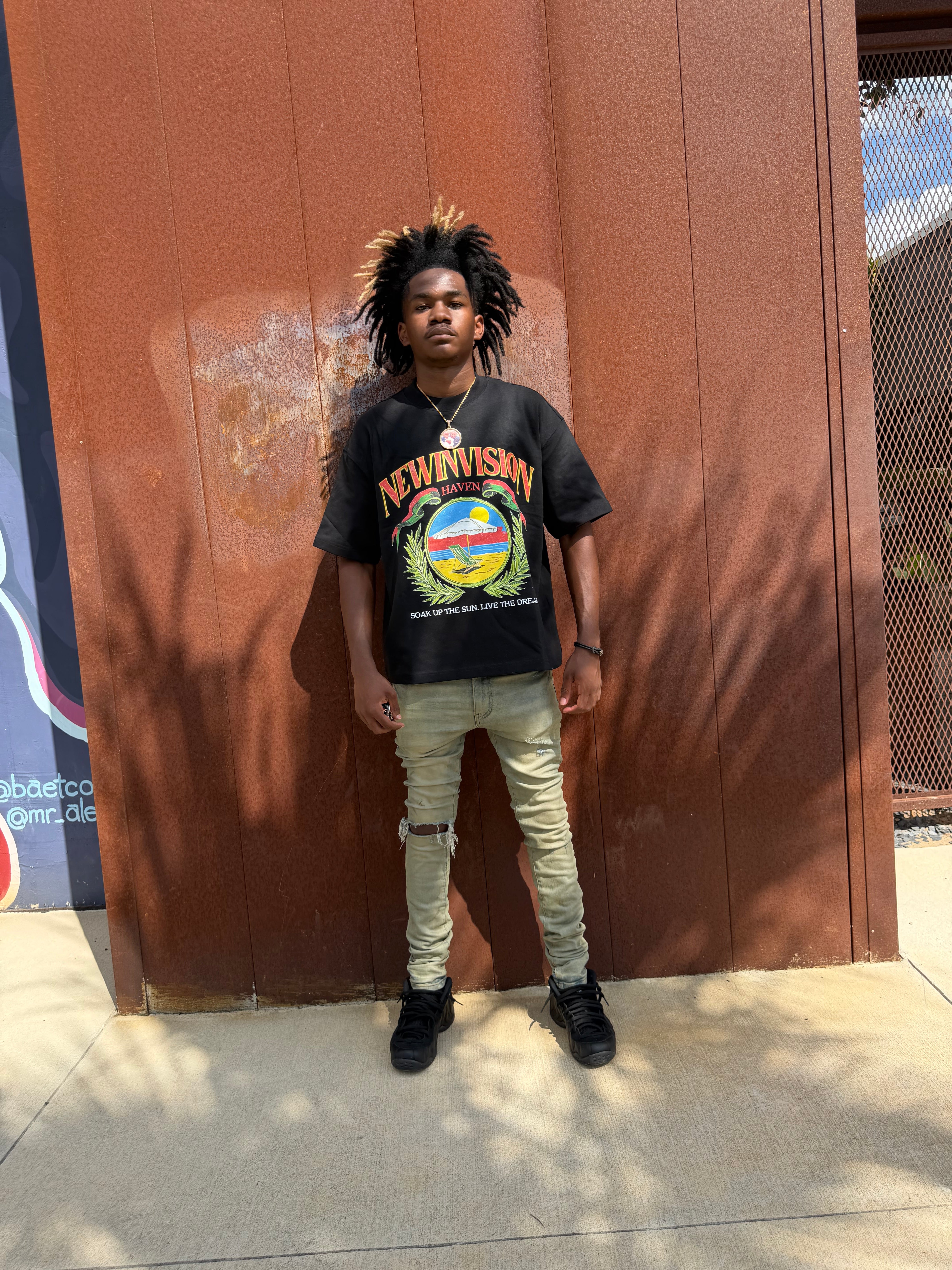 “COASTAL HAVEN” oversized Boxy tee