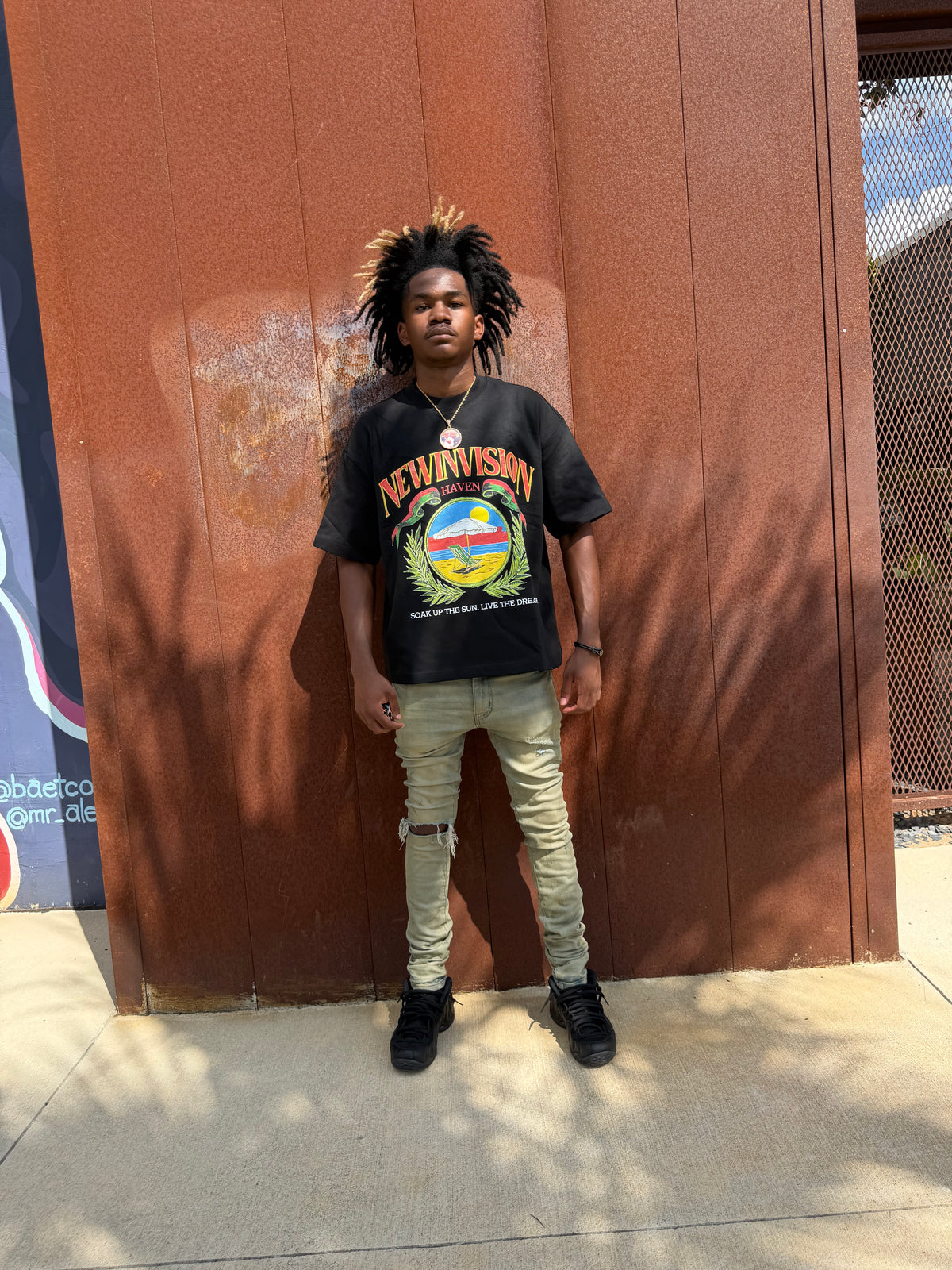 “COASTAL HAVEN” oversized Boxy tee