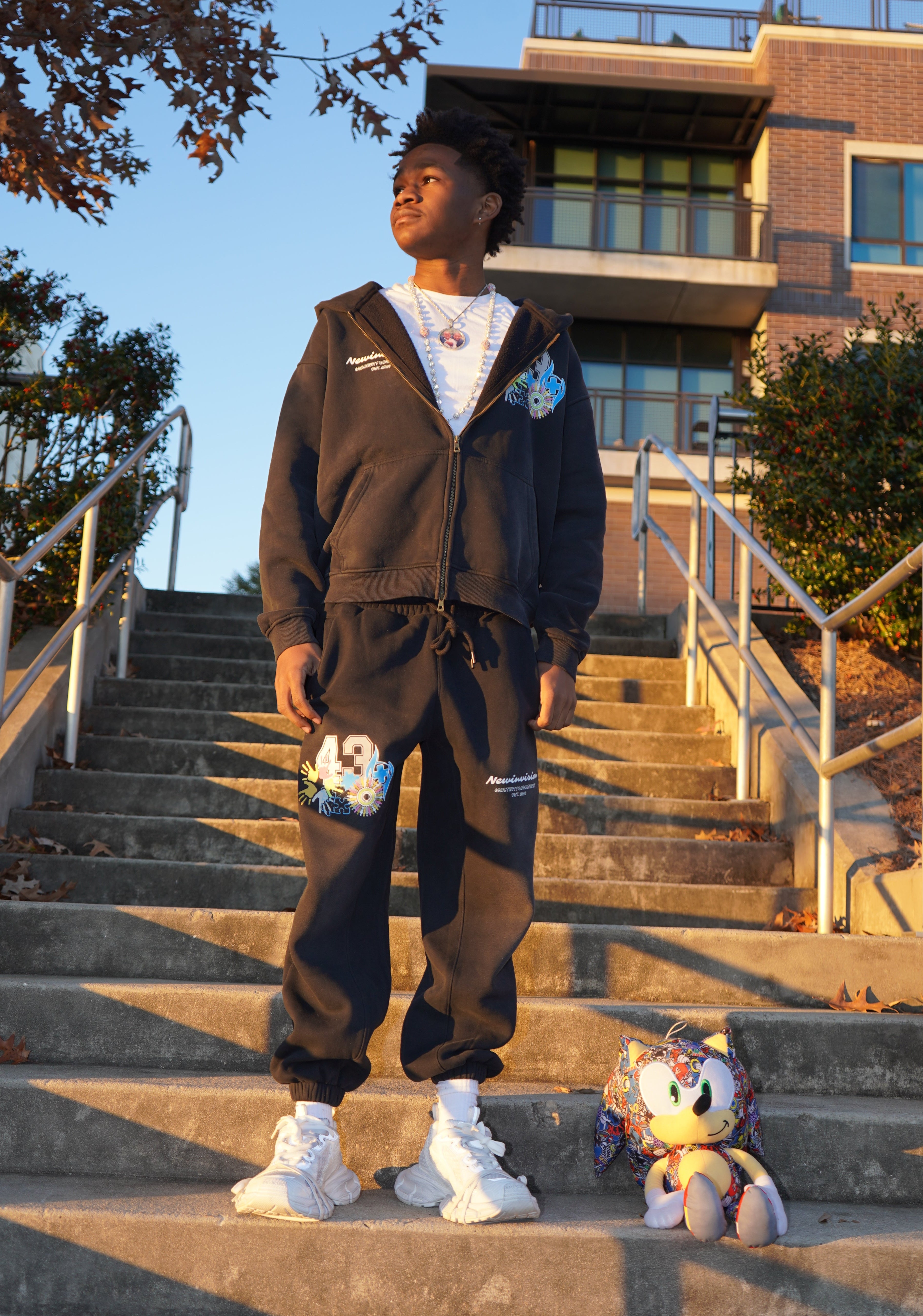 "Creativity" Zip-Through Boxy Hoodie