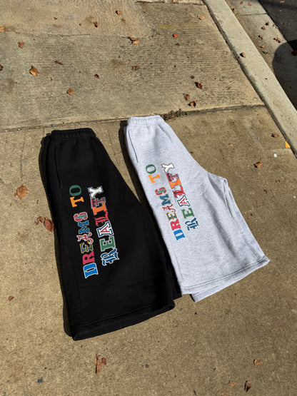 "Dreams to Reality" Three-quarter Sweatpants